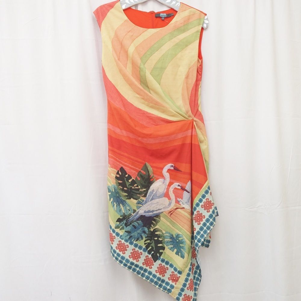 Anthropologie x Eva Franco Vibrant Bird Dress - Picture 7 of 11